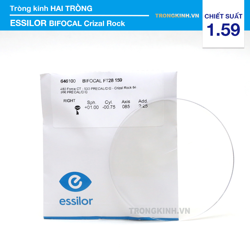 Tròng kính Essilor EssilorBifocalCrizalRock 1.59