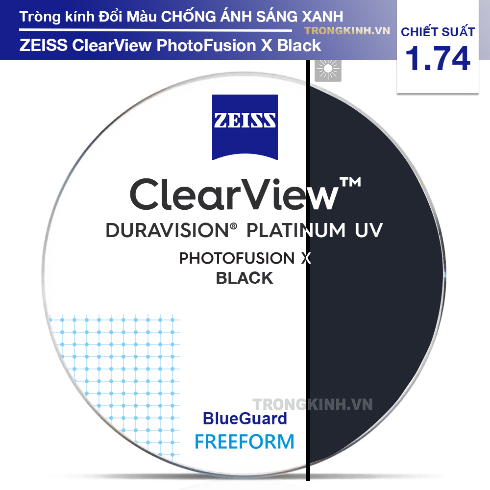 Tròng kính ZEISS PhotoFusionXExtraBlack 1.74