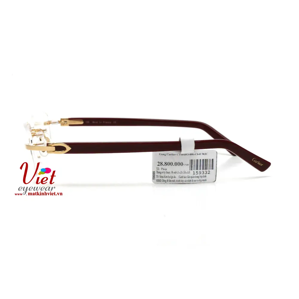 Gọng kính Cartier CT0048O 006 C64F38JC