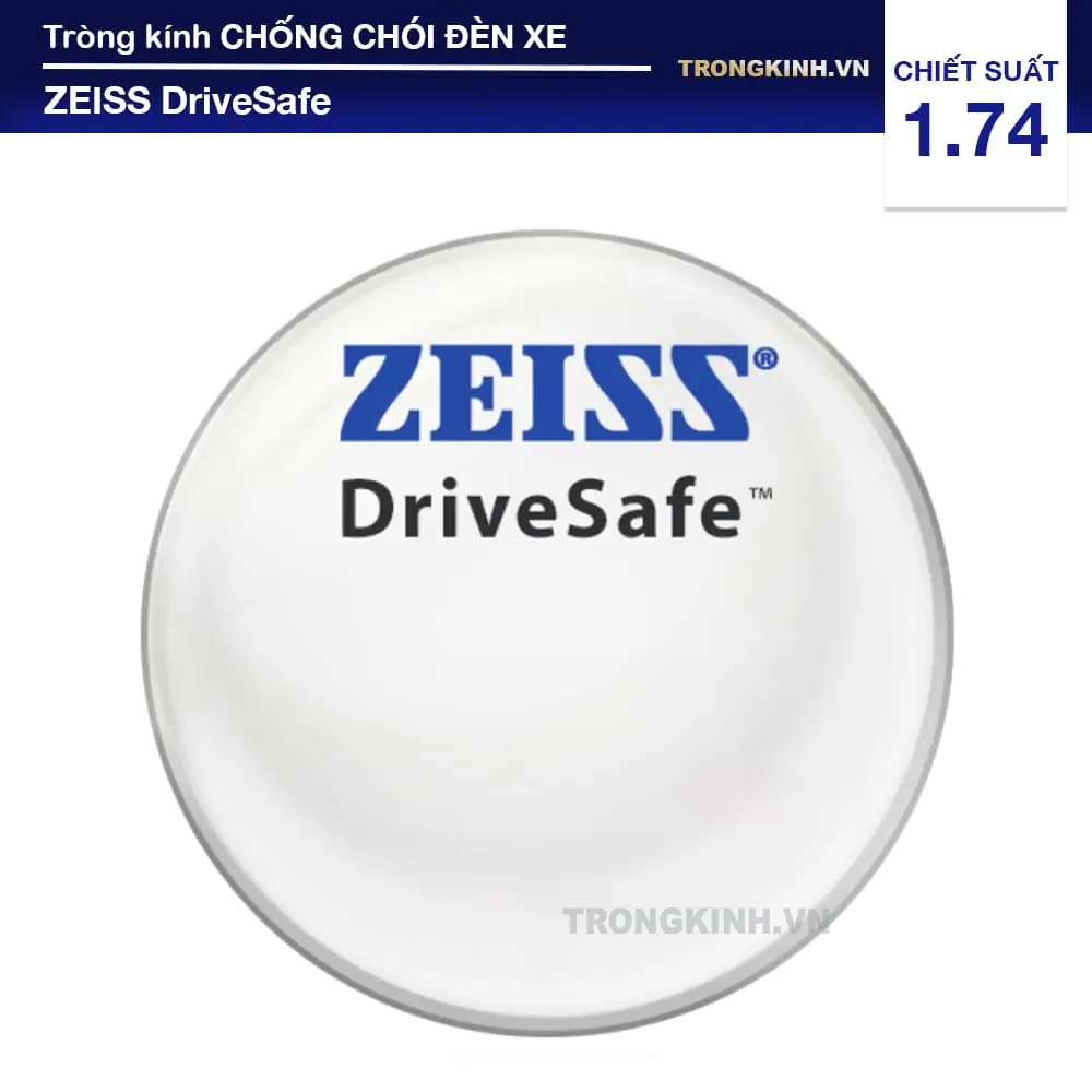 Tròng kính Chống Chói Đèn Xe ZEISS DriveSafe 1.74