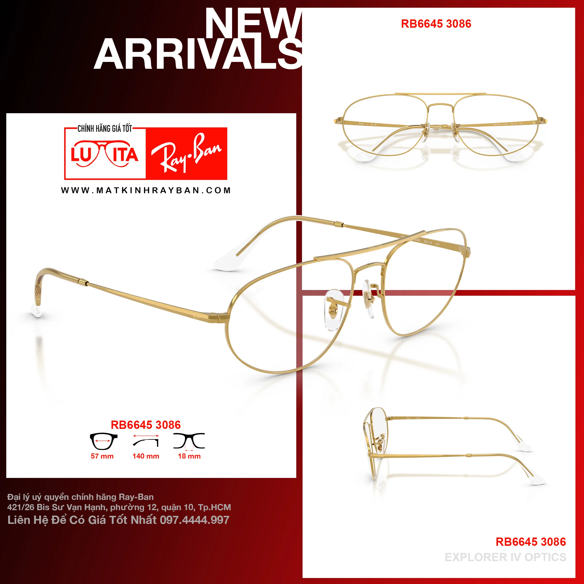 Mắt Kính RayBan • Đại lý uỷ quyền chính hãng!