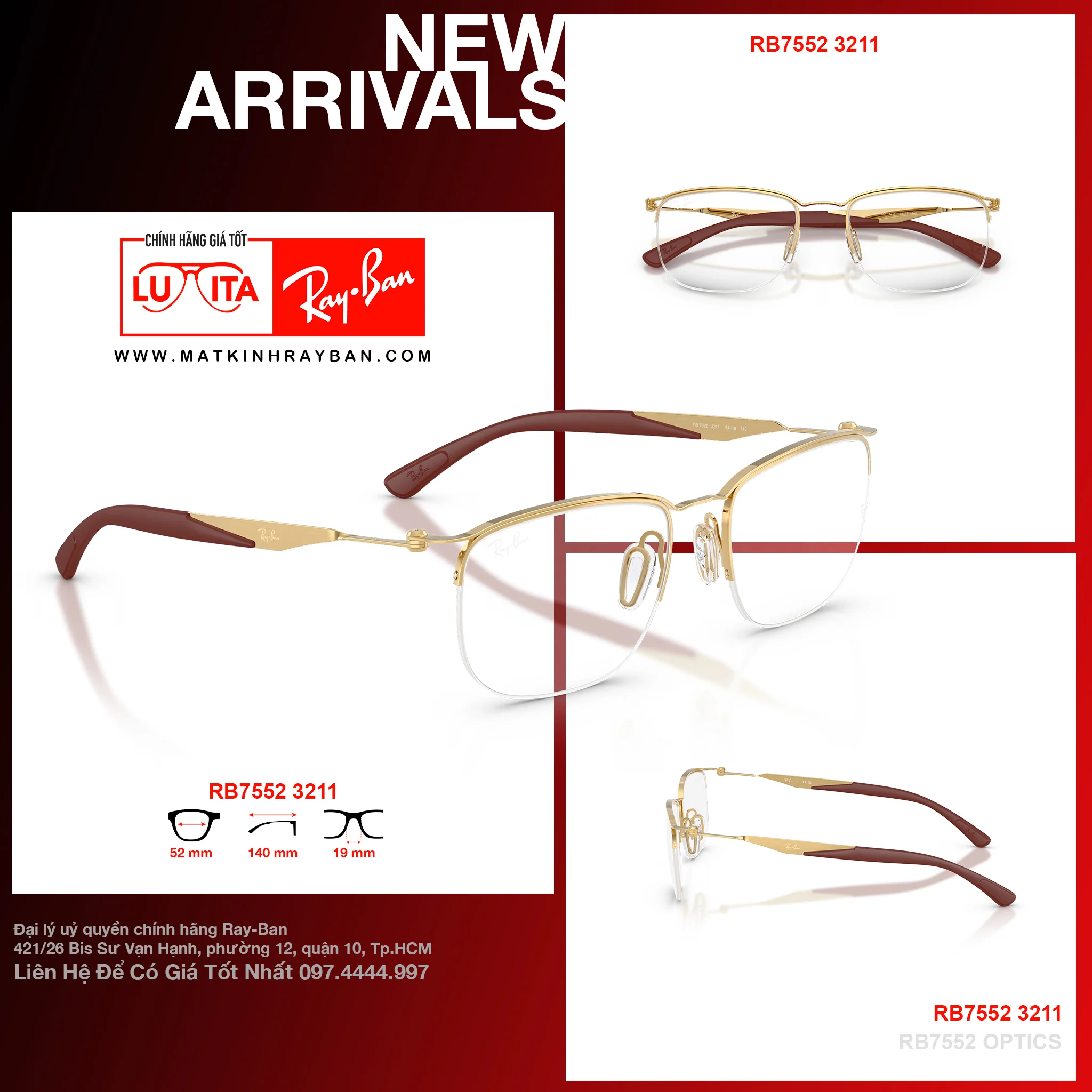 Mắt Kính RayBan • Đại lý uỷ quyền chính hãng!