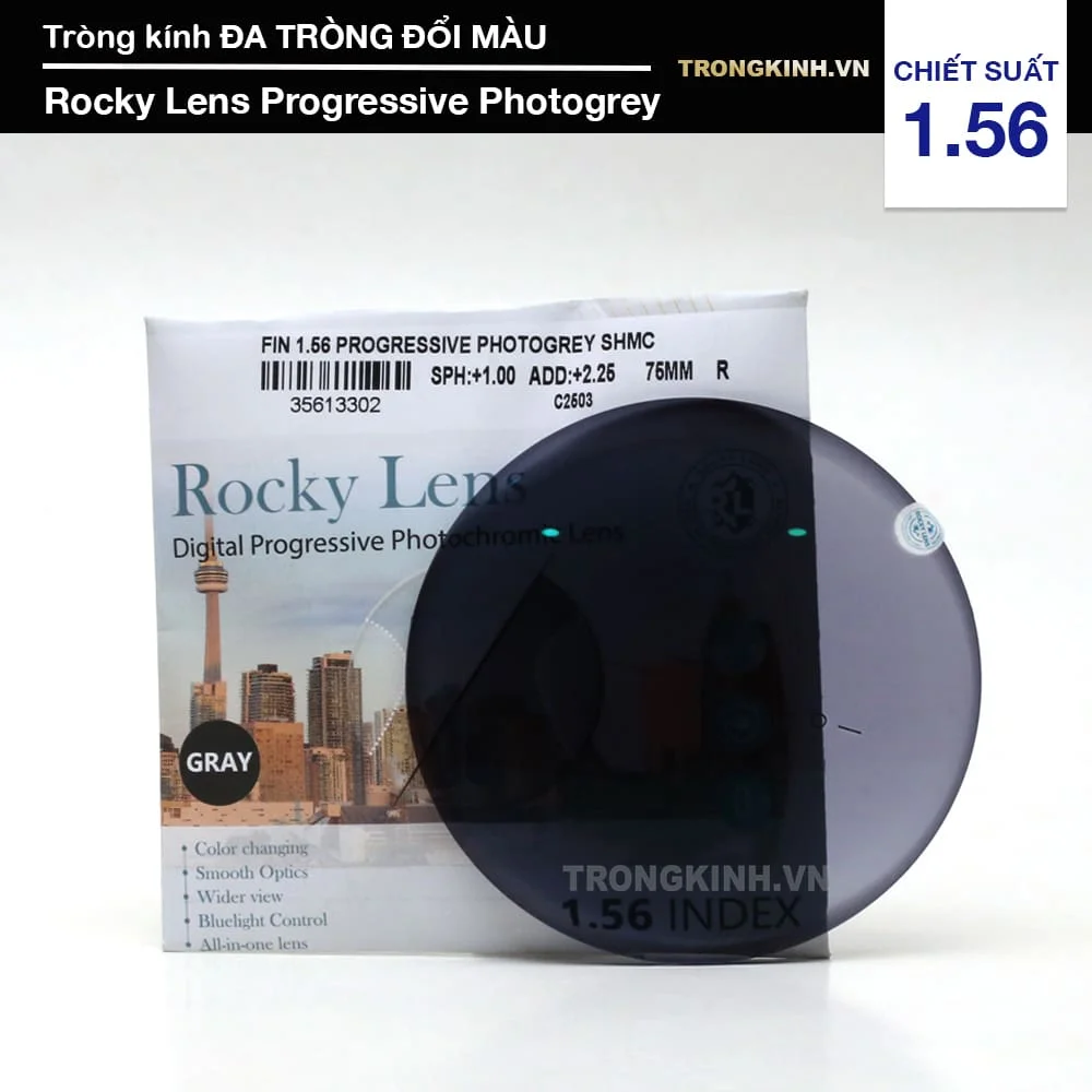 Tròng kính Đa tròng Đổi màu Rocky Progressive Photogrey