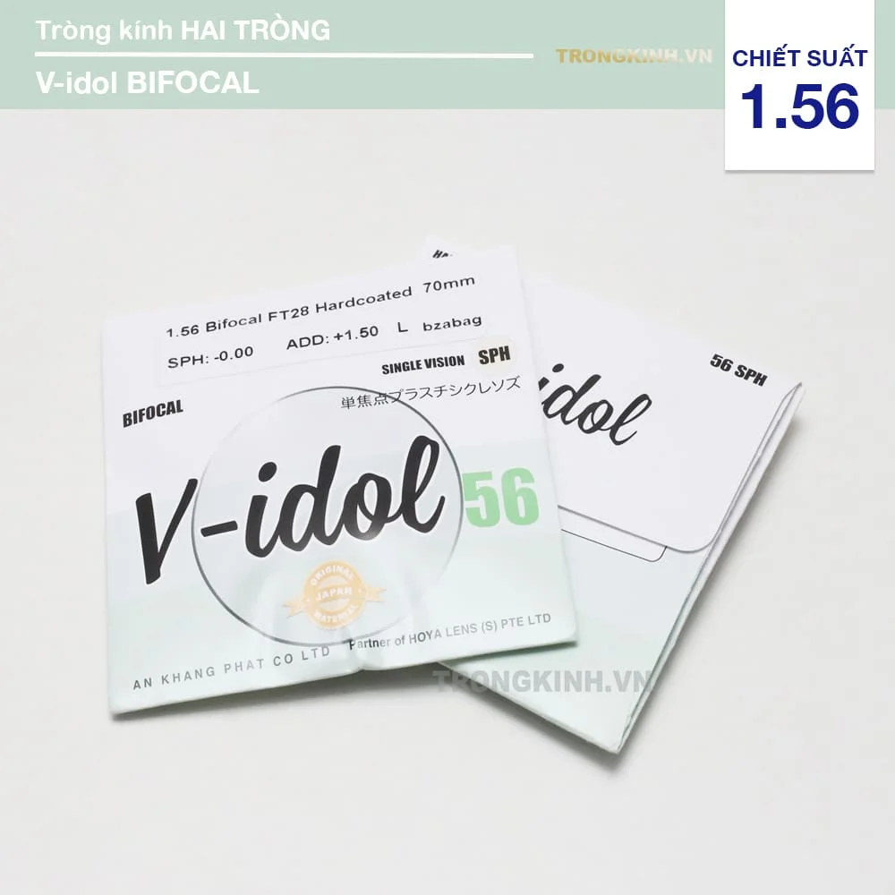 Tròng kính Hai Tròng Giá Rẻ V-idol Bifocal chất lượng Nhật Bản